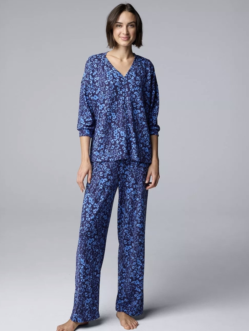 Women's Simply Vera Vera Wang 2-pc. Pajama Top & Pajama Bottoms Set